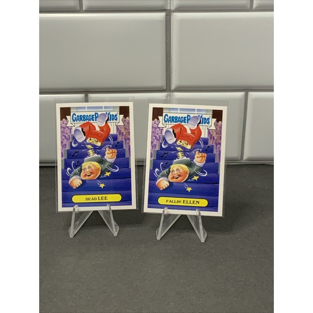 Ellen DeGeneres Spoof Garbage Pail Kids 2 Card Set Prime Slime